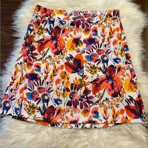RIPSKIRT HAWAII Floral Watercolor Print Skirt In Length 2